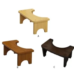 1/2 Bambus Toiletstol, Skridsikker, Poop Seat, Ældre Potte Squat Log color 1 Pc