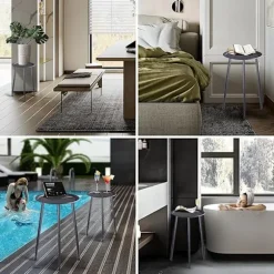 50 cm blomsterkrukke stativer plantehylde, metal plantestativ, til hjemmebalkon indendørs have (sort)