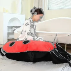100 cm Bærbar Insekt Plyslegetøj Mariehøne Udstoppede Pude Sjov Fest Cosplay Dukke Udstoppede Bløde Plys Sovende Pude Børnegaver-lingling} 100cm
