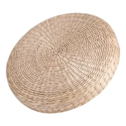 40 cm Rund Puf Tatami Pude Gulvpuder Halm Meditation Blød Yoga Måtte