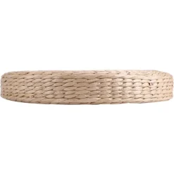 40 cm Rund Puf Tatami Pude Gulvpude Strå Meditation Blød Yoga Måtte