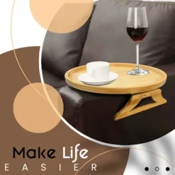 25 cm Sofa Armlænsbakke Træ Spisestue Drikke Sofa Bakke Foldbar armlænsbakke Klembar sofabakke flad