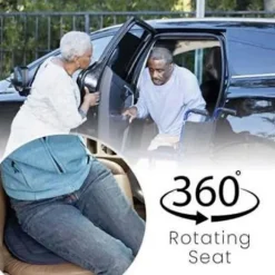 360 Graders Roterende Siddepude, 40 cm Siddepude til Bil Drejelig Siddepude til Ældre til Hjemmet, Kontorstole Brun