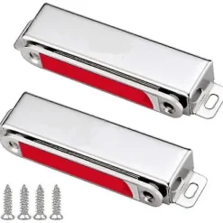 28 kg stærk magnetisk skabsdørsmagnet, 2 stk. magnetiske skabsdørlåse i rustfrit stål til møbler, stærk kraftig magnet til skuffer [DB]