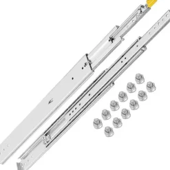 24" Kraftiga Full Extension Kugleleje Skuffeskinner med Lås for Glat Glidning