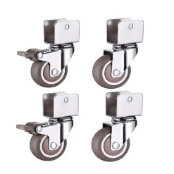 1.5 Møbel Krybbe Hjul Kabinet Klemme Med Bremsehjul Blød Gummi N0.1 22mm