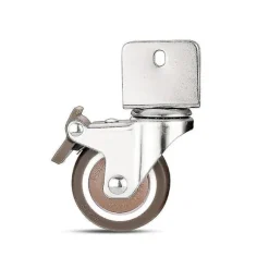 1.5 Møbel Krybbe Hjul Kabinet Klemme Med Bremsehjul Blød Gummi N0.1 22mm