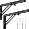 400 mm foldbar hyldebeslag, 2-delt foldbar hyldestøtte, kraftige metalvægmonterede foldbare beslag, pladsbesparende