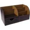 7 opbevaringsrum Multifunktionel læder Office Desktop Organizer Business