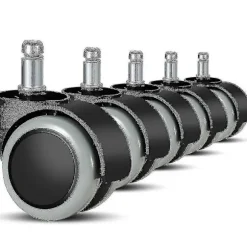 5 Pak Kontorstol Hjul 11 Mm / 22 Mm Udskiftning Hårdt Gulv Til Gaming Stole, Drejestole, Pr