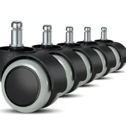 5 Pak Kontorstolhjul 11 Mm / 22 Mm Erstatning Hårdt Gulv Til Spilstole, Drejestole, Pr
