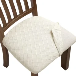 6 Pak Stretch Jacquard Stolebetræk, Aftagelige og Vaskbare