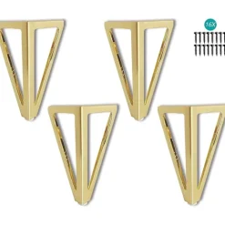 4 Pakker Møbelben, Metal Bordben, 15cm Sorte Møbler