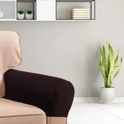 1 par PU læder sofa armlæn betræk til lænestol armlæn, S