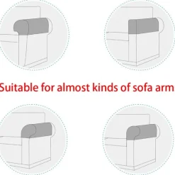 1 par PU læder sofa armlæn betræk til lænestol armlæn, S