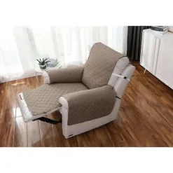 1 Sædes Relax Stolbetræk, Vandafvisende Recliner Beskytter Sofa Betræk til Soveværelse Khaki 55200 (FMY)