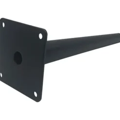 4 Skrå Bordben, Metal Skabsben, Koniske Møbelben, Rustfrit Stål, Sortmalet 20cm Høje, Skridsikker Q