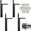4 sorte møbelben i metal, reserveben til 15 cm sofa, gulvbeskyttelse + skridsikker lydløs base -Yx