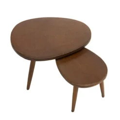 1 Sæt 1:12 Dukkehus Trekant Sofabord Computerbord Te Brun Brown