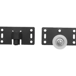 4 Sæt Skydedør Hjul Ruller Trisser Løbere til Skab Garderobe Skab Glat & Lydløse Nylonhjul [DB] black white