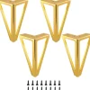 4 stk. 15 cm gyldne metalmøbelben, udskiftningsmøbelben, Su