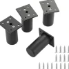 4 stk. 7,6 cm Justerbare Møbelben, Aluminium Sofamøbler Skabshævere DIY Møbeludskiftningsben Til TV-skab Fodskammel Sofaskab, Bl