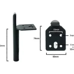 4 stk. 15 cm møbelben sorte metalbordben DIY møbelben med skruer til sofa sofabord natbord andet møbel