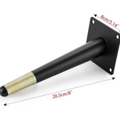 4 stk. 20 cm Metal Møbelben Sofabord Skrå