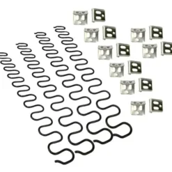 4 stk. 65 cm sofa-udskiftningsfjedre med 16 S-clips, 4,0 tråddiameter sofa-fjedre reparationssæt til møbelindretning sæde As shown