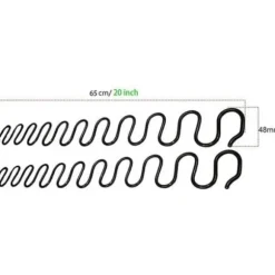 4 stk. 65 cm sofa-udskiftningsfjedre med 16 S-clips, 4,0 tråddiameter sofa-fjedre reparationssæt til møbelindretning sæde As shown