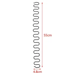 1 stk. 55 cm udskiftningsfjedre til sofaer, møbelfjedre med klemmer tilbehør