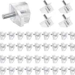 50 Stk. 3 mm Hyldeknægte Klare Støttepløkker Skabshylde Pløkker Clips Hyldestøtteholder Pløkker Til
