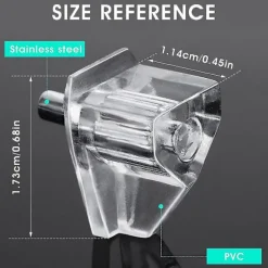 50 Stk. 3 mm Hyldeknægte Klare Støttepløkker Skabshylde Pløkker Clips Hyldestøtteholder Pløkker Til