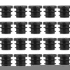 100 stk. 16 mm Runde Plastikdæksler Møbelbenspropper Blændpropper Rørprop