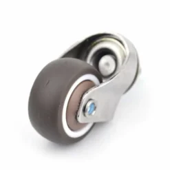 4 stk. 1 tommer små, små indkøbsvognshjul, udskiftning, drejelige hjul, blødt gummi M6x 15mm mini gevindstammehjul