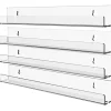 4 stk. Akryl Transparent Flydende Hylde, Usynlig Væg Hylde, Moderne Billedskærm Legetøj Organizer Record Holder