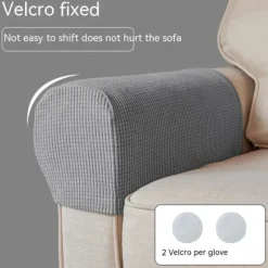2 stk Beige Sofa Armlæn Beskytter Anti-Slip Stræk Sofa Armlæn Beskytter Møbel Armlæn Stol Beskytter Dæk Arm Beskytter Ærme
