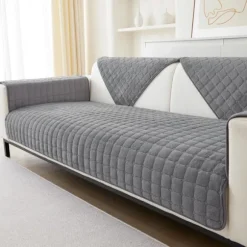 1 stk. Bløde Flanell Sofabetræk Vaskbare - Nye Sofahyndebetræk, Skridsikre Sofabetræk 1 2 3 Personers Sofabetræk (Grå, 70x210cm) 70*210cm