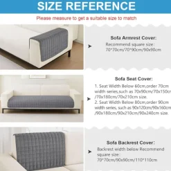 1 stk. Bløde Flanell Sofabetræk Vaskbare - Nye Sofahyndebetræk, Skridsikre Sofabetræk 1 2 3 Personers Sofabetræk (Grå, 70x210cm) 70*210cm