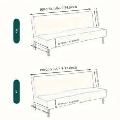 1 stk. brunt blad mønster stræk sovesofa betræk – pasform, støvtæt, let at rengøre, elastisk stof, retro design, brug hele sæsonen til foldbare sovesofaer | Fyndiq