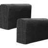 2 stk. Elastisk Sofa Armlænsbetræk Beskytter til Hjemmekontor Komfortabelt Sort Håndklæde til Sofaarmlæn Stilfuldt Let at Rengøre