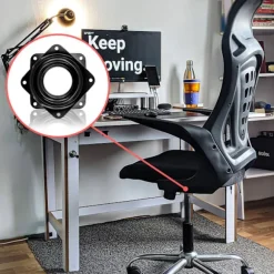 4 stk. firkantet drejeleje 360 ​​graders drejeplade (sort)
