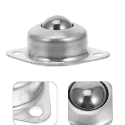 8 stk. flange monteret kugleoverføringsleje hjul metal stål bordrullekugle til transmission møbelkørestol [DB] Silver 5.00X3.50X2.00CM