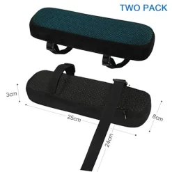 2 stk. kontor- og gamerstol armlæn covers, memory foam blød albuepude med gel kølepude til albuer og underarme trykaflastning