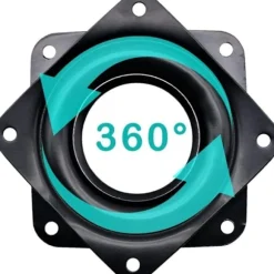 4 stk. Lazy Susan drejeskive, drejelig metalplade, 360 graders roterende stander, kugleleje drejeskiver til bordstol TV Sofastol - 4 tum