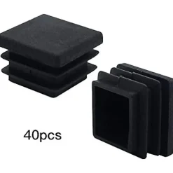 40 stk. Møbel Kvadratiske Endestykker Plast Kvadratisk Rørprop 20mm X 20mm Rørpropper Anti-slip Matte Sort Rektangulær Endestykke Indsæt Propper Rør Dæk Fo | Fyndiq