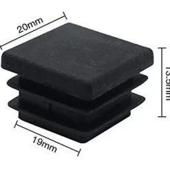 40 stk. Møbel Kvadratiske Endestykker Plast Kvadratisk Rørprop 20mm X 20mm Rørpropper Anti-slip Matte Sort Rektangulær Endestykke Indsæt Propper Rør Dæk Fo | Fyndiq
