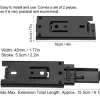 2 stk. Møbelskinner Mini Korte Skuffeskinner Fuld Udtræk Køkkenskab Hardware 4 Tommer