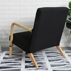 1 stk. Moderne Jacquard Vaffel Stolebetræk - Tykt Strækbart Elastisk Pasform, Maskinvaskbar Polyesterblanding, Alt-i-Et Design til Moderne Stue Ro