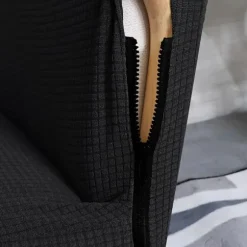 1 stk. Moderne Jacquard Vaffel Stolebetræk - Tykt Strækbart Elastisk Pasform, Maskinvaskbar Polyesterblanding, Alt-i-Et Design til Moderne Stue Ro